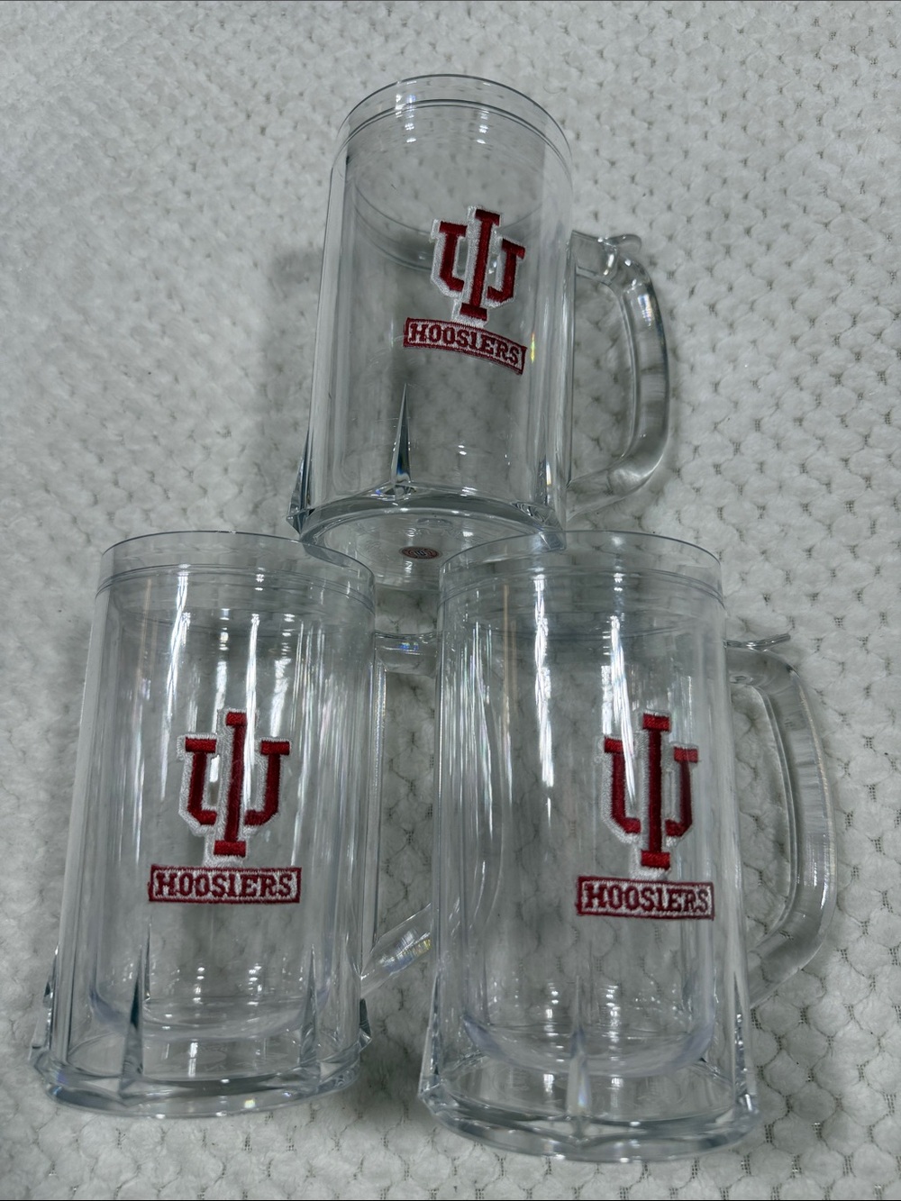 Tervis Clear Acrylic Indiana Hoosiers Beer Mugs - Set of 3